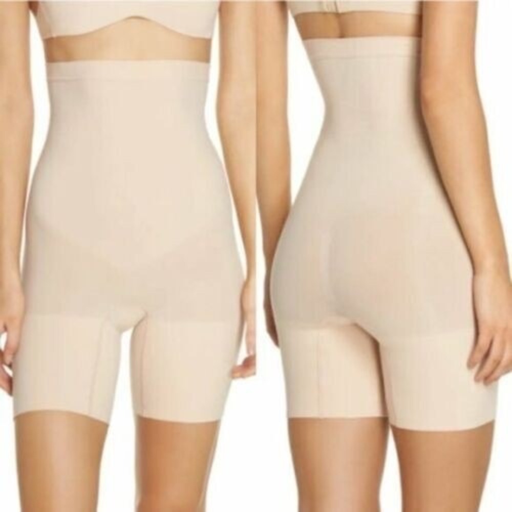 Spanx Higher Power Short Soft Nude 3X High Waisted Shapewear Shorts Power Series